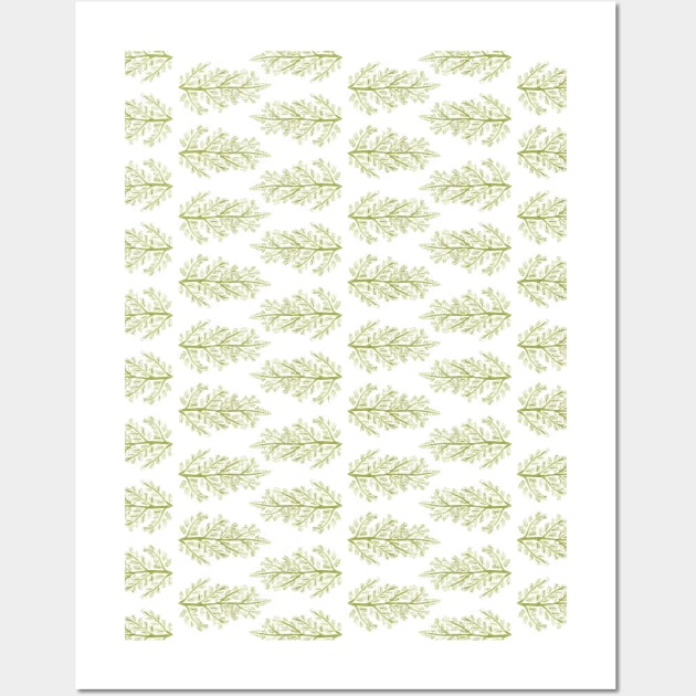 Green Fern - Pattern Wall Art by crumpetsandcrabsticks